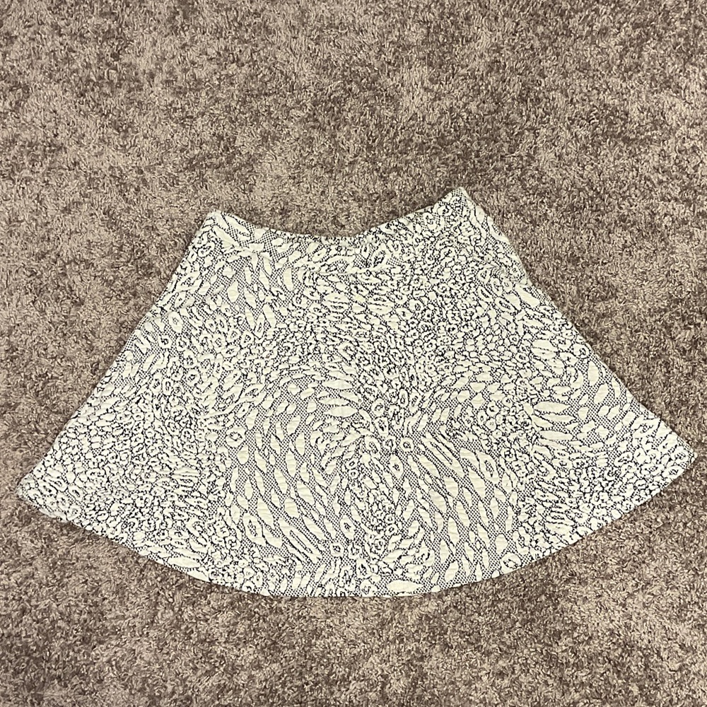 Topshop Black and White Mini Skirt, Size 6